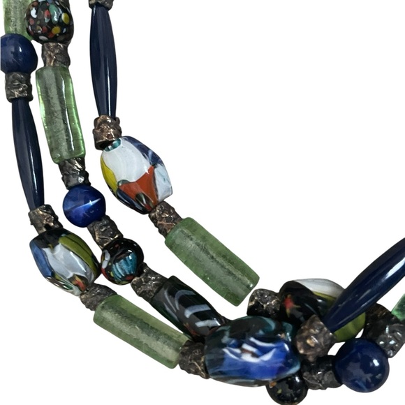 Express Blue and Green Beaded Women\'s Belt main image 7